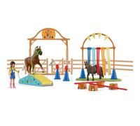 Schleich Farm World Pony Agility Training Set with Horse, Trainer, and Accessori