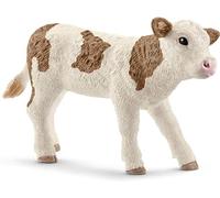 SCHLEICH Farm World, Farm Animal Toys for Boys and Girls 3 and Above, Simmental Calf Toy Cow, Ages 3+, Multicolor, 2 inch