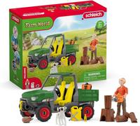 SCHLEICH Farm World - Working in The Forest Playset with Action Figure, Dog Fig