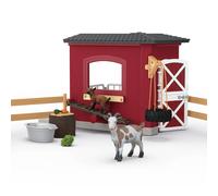 Schleich Goat Stable - Farm World Playset with Mother Goat & Kid