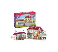 Schleich Horse Club - 192PC Lakeside Country House and Stable Set | 42551 | Set includes house with horse stable, 2 horses, Hannah, her parents
