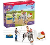 schleich HORSE CLUB - 42443 Mia's Vaulting Set, 18 Piece Horse Play Set with Rid