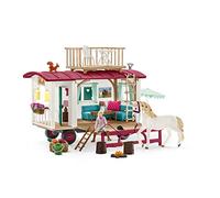 SCHLEICH HORSE CLUB - 42593 Caravan for Secret Club Meetings, Horse Play Set with Toy Horse and Rider, Horse Toys for Girls and Boys Ages 5-12