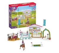 SCHLEICH HORSE CLUB - 86-Piece Friendship Horse Tournament Playset, Horse Playset With Arabian Mare Figurine and 2 Dolls, Horse Toys for Girls and Boys Ages 5+