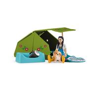Schleich Horse Club Camping Adventure with Kim 10 Piece Pocket Set for Girls and