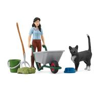 Schleich Mucking & Grooming Playset, Multi Coloured One Size