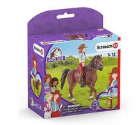 Schleich Horse Club 'Hannah' & 'Cayenne' Toy Figure Set Red