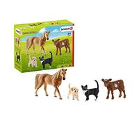 Schleich 72161 Farm World Starter Set Animals horse cat calf puppy cow dog model
