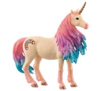 SCHLEICH Bayala - Marshmallow Unicorn Mare Figurine - Pink and Blue Unicorn Toy for Girls and Boys - Fantasy Horse Figurine for Kids Ages 5+ | 70723