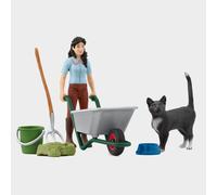 Schleich Mucking & Grooming Playset, Multi Coloured