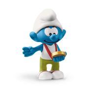 Schleich Smurfs Collectible Retro Cartoon Toys for Boys and Girls Smurf with Medal Toy Figurine Ages 3+