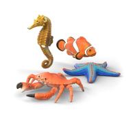 Schleich WILD LIFE - 4PC Sea Animals Discovery Ocean Playset - Kids 3+ | 42742