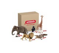 Schleich Wild Life - 5PC African Animal Toy Playset with Lion, Elephant, Monkey, Alligator and Giraffe Figurines-for Toddlers and Kids Ages 3+ |72286
