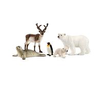 SCHLEICH Wild Life, Realistic Arctic Animal Set for Kids, with Reindeer, Polar Bear, Penguin, and Seal Toy Figures, Ages 3+
