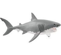 Schleich Wild Life - 7” Great White Shark Figurine - Realistic Ocean Animal Figure for Screen-Free Learning - Durable Waterproof Shark Toy for Imaginative Play - Boys and Girls Age 3+ | 14809