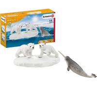 SCHLEICH 42531 Eisbären-Rutschpartie, ab 3 Jahren, WILD LIFE - Spielset, 4 Teile