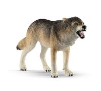 Schleich Wild Life Prowling Gray Wolf Figurine - Realistic Forest Animal Toy for