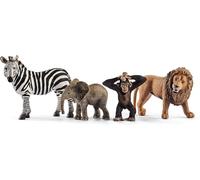 schleich WILD LIFE - Starter Set, Includes 4 x Collectable Toy Animals, Zebra, L