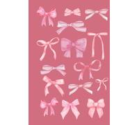 Schleifen Notizbuch - Ästhetisches Hardcover Notebook mit Cute Bow-Design: 200 Linierte Seiten für Notizen, Ideen & Listen - für Alltag, Büro & kreative Gedanken