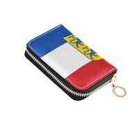 Schleswig Holstein State Flag Womens Wallet Small RFID Blocking Card Holder Cute Animal Zipper Travel Wallet with Key Ring