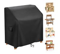 SCHLEUDER Mud kitchen Cover Waterproof, 420D Cover for Children's Kitchen Outdoor Play Kitchen, 110L x 50W x 98H CM Windproof, UV-resistant, Heavy Duty Tear-resistant