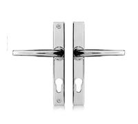 Schlosser Technik Uros Polished Chrome Ferco Door Handle Replacement (PZ 70mm, Screw Hole Distance 180mm, Overall 205mm), UPVC Front Door Handle Compatible with GU Ferco Locking System.