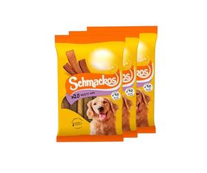 Schmackos Multi Mix 20pk X Pack Of 3 - The Schmacko Treat Features Omega 3, Vitamins And Minerals Across Their Four Flavours - 4 Lip-smacking Flavours Inside