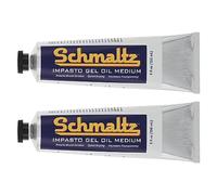 Schmaltz Artist Oil Impasto Gel Medium 150mL Tube - Quick Drying Impasto Gel to Increase Shine & Volume and Improve Transparency & Gloss - 2 Pack
