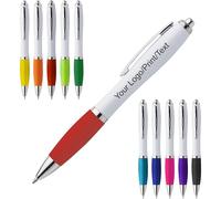 Schmalz Pack of 250 Personalised Plastic Ballpoint Pens with UV Print Advertising/Logo/Text/Message/Graduation/Fair Blue Ink (250)