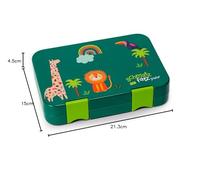 schmatzfatz Kids Lunch Box - Colourful Bento Box with Compartments, BPA-Free & Leakproof, Dishwasher Safe, Toddler Lunchbox for School Meals