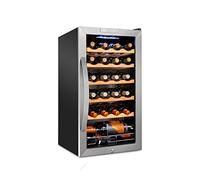 Schmécké 24 Bottle Wine Cooler Lockable Large Freestanding Wine Cellar Red White Champagne Sparkling Digital Temperature Control Refrigerator 41f-64f Stainless Steel