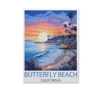 Schmetterlingsstrand, Kalifornien，Puzzle 1000 Piece Jigsaw Puzzles for Adults, Classic Puzzle Difficult Puzzle for Kids Teenagers Educational Game Toys Gift for Home Travel（38x52CM）-AI74