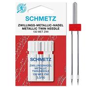 SCHMETZ | 1 Sewing Machine Needle | Metallic Twin | 130/705 H-MET ZWI 3.0 | Size 3.0/90 | Suitable for All Common Household Sewing Machines