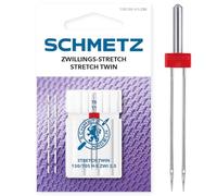 SCHMETZ Sewing Machine Needle |1 Stretch Twin Needle 2,5,0/75 | 130/705 H-S ZWI NE 2,5 | for Seams on Knitted Fabrics | for on Almost All Household Sewing Machines with Zigzag Function