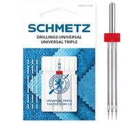 Schmetz Triple Sewing Machine Needle - Universal 80/12 2.5mm Flat Shank 3-Needle 1pc