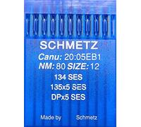 SCHMETZ 10 134 SES sewing machine needles, round bottom flask, DPx5 SES thickness 80/12