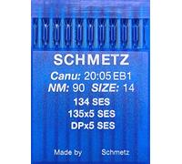 SCHMETZ 10 134 SES Sewing Machine Needles Round Piston DPx5 SES Thickness 90/14