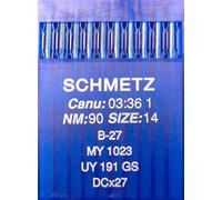 SCHMETZ 10 round shank sewing machine needles system B-27 industrial St. 90