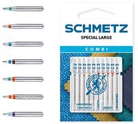 Sewing Machine Needles: Combi Special Large: Assorted: Topstitch, Universal, Jeans, Microtex and Stretch: 10 Pieces