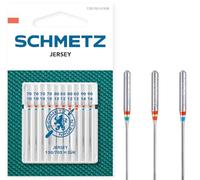 Sewing Machine Needles: Jersey: SCHMETZ Jersey Sewing Machine Needles - Assorted 70(10)-90(14) Ball Point Needles for Knits & Stretch Fabrics, Prevents Snags & Breakage, 5 Pack: 10 Pieces