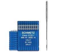 SCHMETZ | 100 Industrial Sewing Machine Needles | Round Piston | 135X17, SY 3355 and DPX17 | Needle Thickness 90/14 | Note: Check the Recommended Needle System in the User Manual