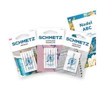 SCHMETZ | 11 Sewing Machine Needles | Creative Set | Metallic/Twin Eye/Hemstitch | Assorted | Includes 1 Needle-ABC