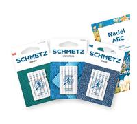 SCHMETZ | 15 Sewing Machine Needles | Starter Set | Universal/Jersey/Jeans | Assorted | Includes 1 Needle-ABC