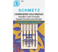 Schmetz Gold Titanium Embroidery Machine Needle Size 11/75 5ct, Varies