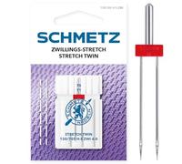 SCHMETZ Sewing Machine Needle | 1 Stretch Twin Needle 4,0/75 | 130/705 H-S ZWI NE 4,0 | Can be Used on Almost All Household Sewing Machines with Zigzag Function