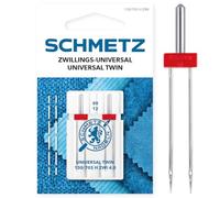 SCHMETZ Domestic Sewing Machine Needles | 2 Universal Twin Needle 4.0/80 | 130/705 H ZWI NE 4.0 | for simultaneous Sewing of Two Seams | for on All Household Sewing Machines with Zigzag Function