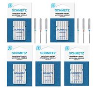 Schmetz 25 Assorted Universal Sewing Machine Needles 130/705H 15x1H Sizes 70/10, 80/12, 90/14 (Original Version)