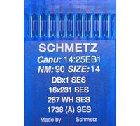 Schmetz 287 WH SES Sewing Machine Needles Round Piston 90 Pack of 10