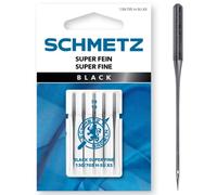 SCHMETZ Fine Sewing Machine Needles - 70 (10) Black Anti-Adhesive Coating for Smooth Stitching on Delicate & Lightweight Fabrics, Slim, Rounded Point for Precision 5 Pieces