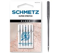 Schmetz Sewing Machine Needles HAx1 SP SU Black Super Stretch – Non-Stick, 75/11 for Lycra & Spandex